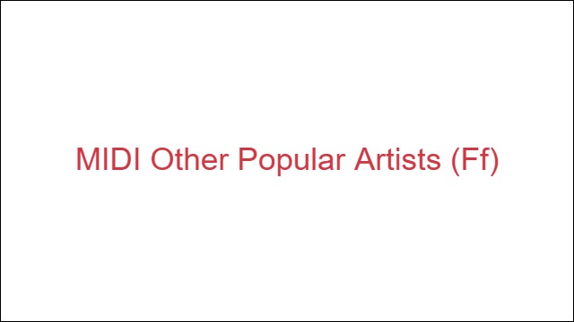 MIDI Other Popular Artists (Ff)