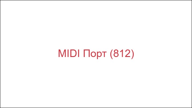 MIDI Порт (812)