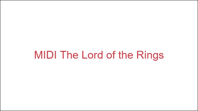 MIDI The Lord of the Rings