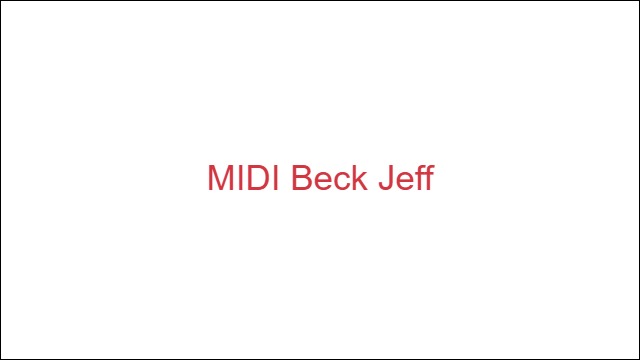 MIDI Beck Jeff