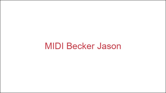 MIDI Becker Jason