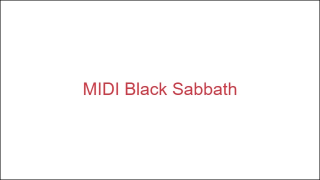 MIDI Black Sabbath