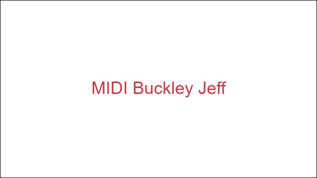 MIDI Buckley Jeff