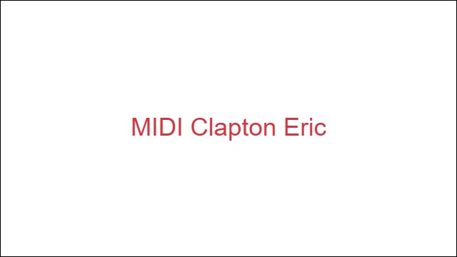 MIDI Clapton Eric