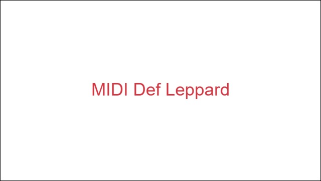 MIDI Def Leppard