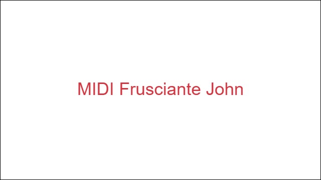 MIDI Frusciante John