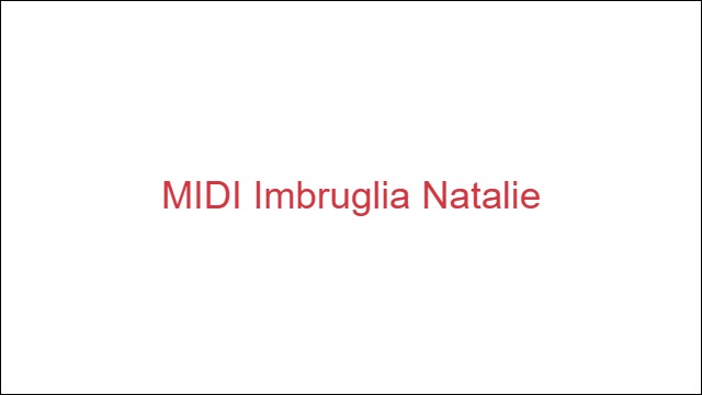 MIDI Imbruglia Natalie