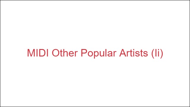 MIDI Other Popular Artists (Ii)