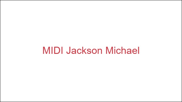 MIDI Jackson Michael
