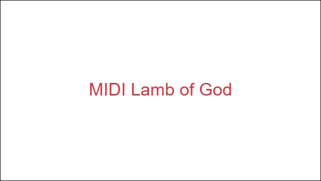 MIDI Lamb of God
