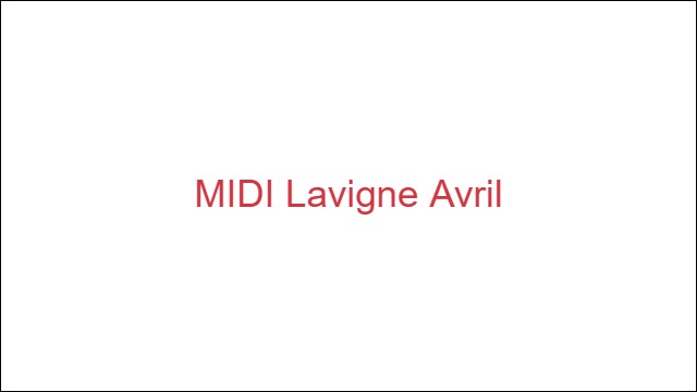MIDI Lavigne Avril