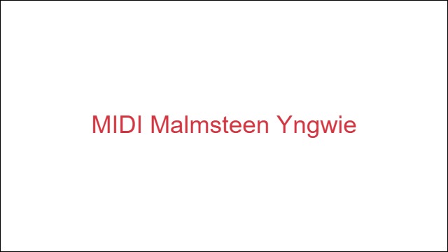 MIDI Malmsteen Yngwie