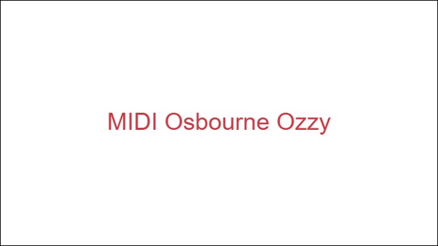 MIDI Osbourne Ozzy