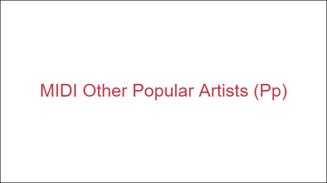 MIDI Other Popular Artists (Pp)