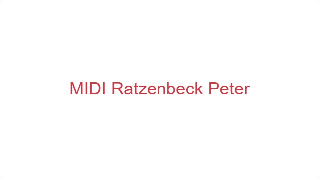 MIDI Ratzenbeck Peter