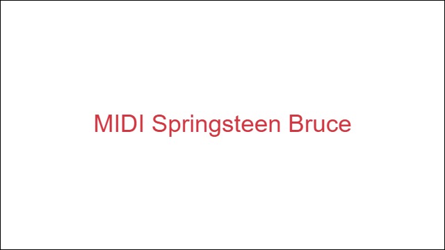 MIDI Springsteen Bruce