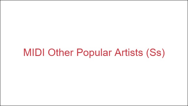 MIDI Other Popular Artists (Ss)