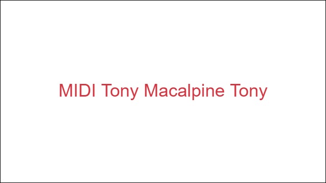 MIDI Tony Macalpine Tony