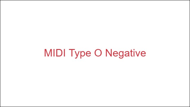 MIDI Type O Negative