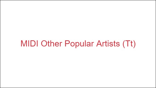 MIDI Other Popular Artists (Tt)